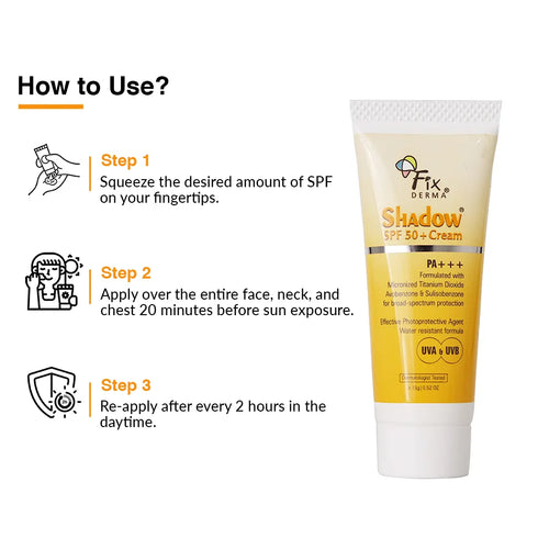 Fixderma Skincare Shadow Rx Tinted Sunscreen For Face Spf 50